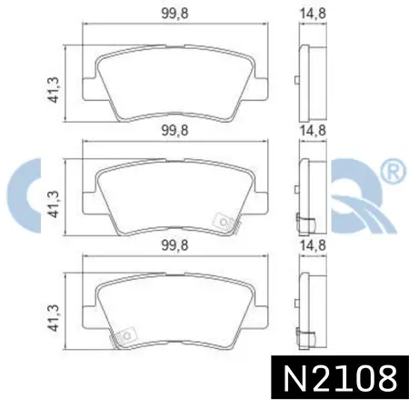 Juego de pastillas de freno- KIA RIO III 09/2011 ->
