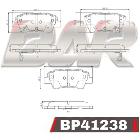 Juego de pastillas de freno- KIA RIO III 09/2011 ->
