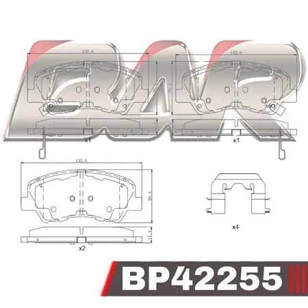 Juego de pastillas de freno- Kia Rio III / Hyundai Accent