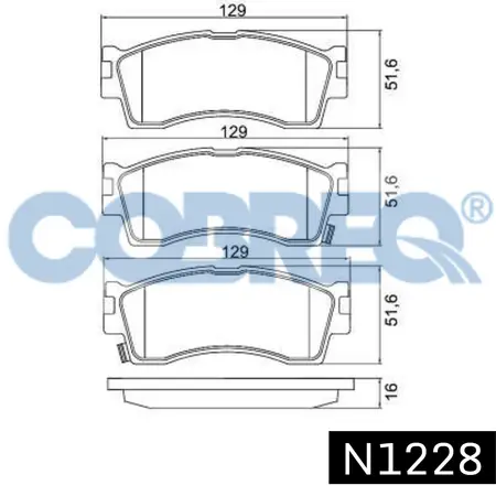 Juego de pastillas de freno- KIA Sportage y otros modelos