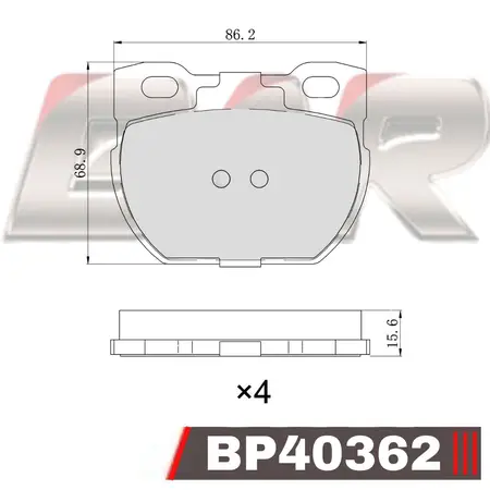 Juego de pastillas de freno- LAND ROVER DEFENDER-DISCOVERY 95/96