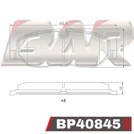 Juego de pastillas de freno- LAND ROVER Discovery III 04/