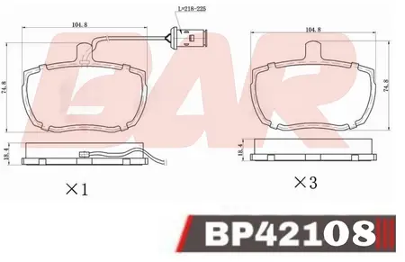 Juego de pastillas de freno- LAND ROVER / RANGE ROVER -DEFENDER 90