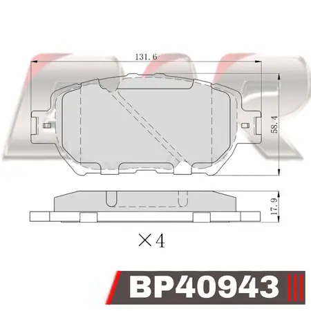 Juego de pastillas de freno- LEXUS-TOYOTA GS300/430/CAMRY