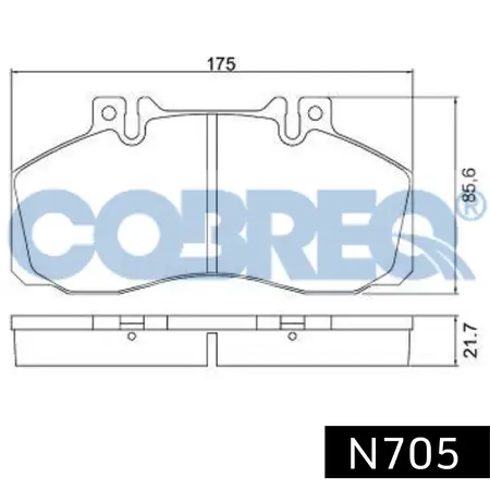 Juego de pastillas de freno- M.BENZ. 608-710-711- CAMION