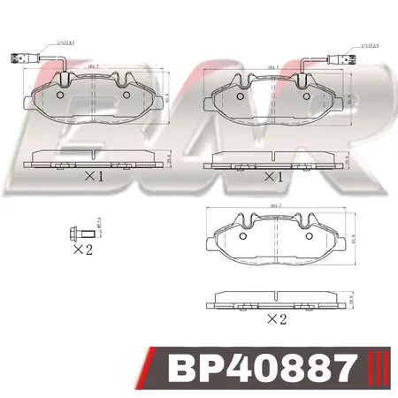 Juego de pastillas de freno- M.BENZ Viano-Vito 03/