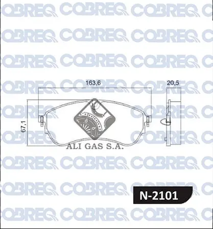 Juego de pastillas de freno- MAN TGE - VW CRAFTER - VW DELIVERY 2016 ->