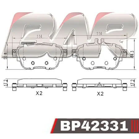 Juego de pastillas de freno- Mercedes Benz C Classe / E Classe 2018/…