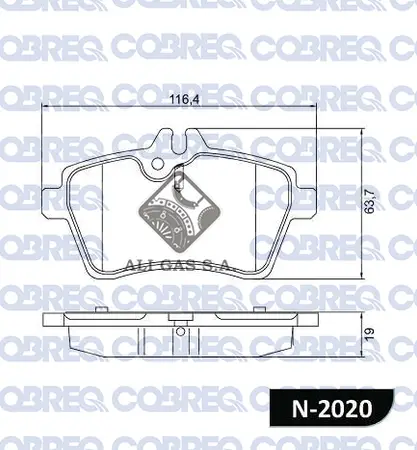 Juego de pastillas de freno- MERCEDES BENZ CLASE A / B