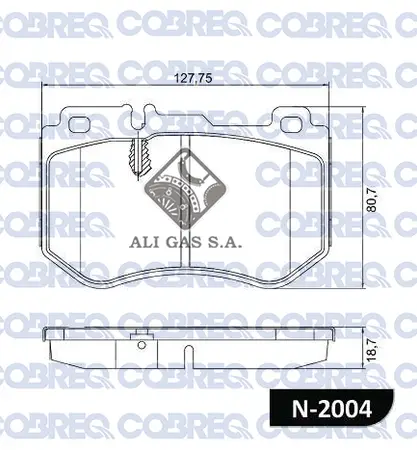Juego de pastillas de freno- MERCEDES BENZ CLASE C 200 - 220 - 250 03/2014 -> 05/2018