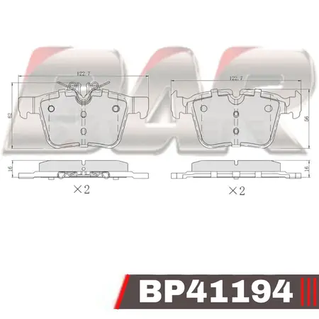 Juego de pastillas de freno- MERCEDES BENZ: CLASE C 200 - C 250 - C 300 - C 400 4 MATIC 2013/2018