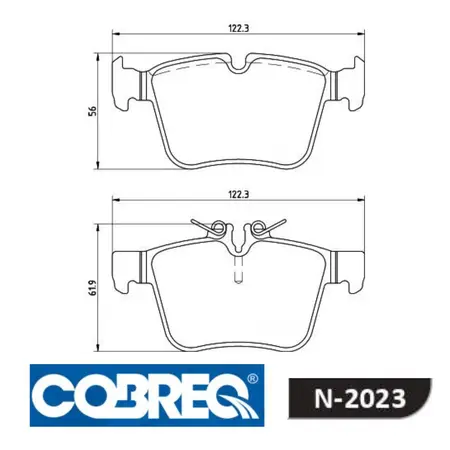 Juego de pastillas de freno- MERCEDES BENZ: CLASE C 200 - C 250 - C 300 - C 400 4 MATIC 2013/2018