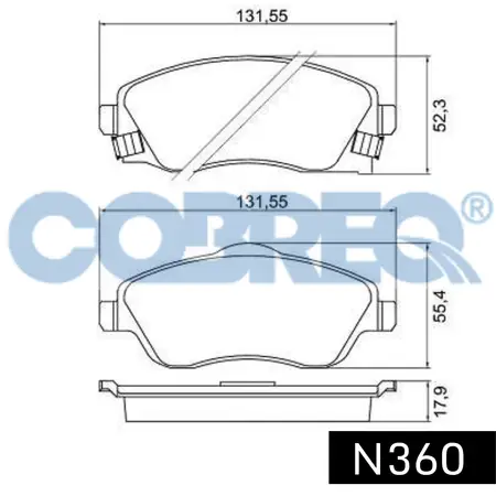 Juego de pastillas de freno- MERCEDES BENZ -CLASE C (203)