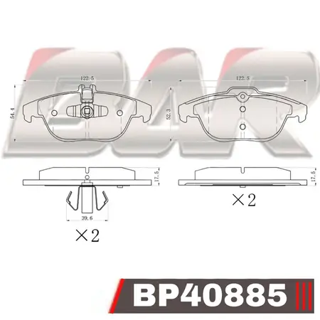 Juego de pastillas de freno- MERCEDES BENZ -CLASE C (204)
