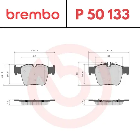 Juego de pastillas de freno- MERCEDES BENZ CLASE C 43 AMG/ CLASE E 400-450/GLC 300-350e/43 AMG