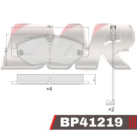 Juego de pastillas de freno- MERCEDES BENZ -CRAFTER 30-35-50 2.5 TDI