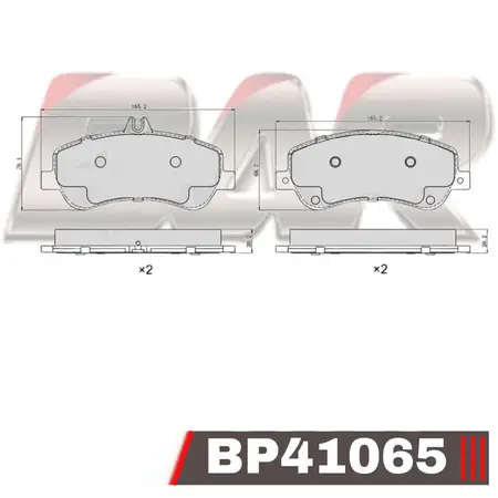 Juego de pastillas de freno- MERCEDES BENZ GLK CLASS 2008>