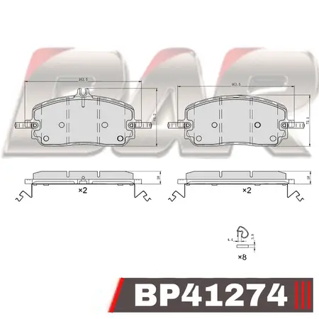Juego de pastillas de freno- MERCEDES BENZCLASE C 180 - 200 - 300 d 2021/…
