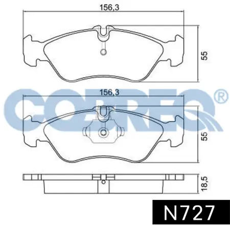 Juego de pastillas de freno- MERCEDEZ BENZ SPRINTER/VOLKSWAGEN 95/