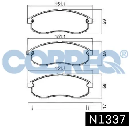 Juego de pastillas de freno- MINI -COOPER II (R56)(R57)