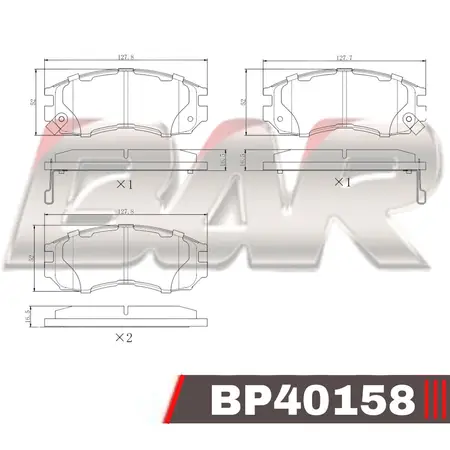 Juego de pastillas de freno- MITSUBISHI ECLIPSE-EXPO-MIRAGE/DODGE 90/