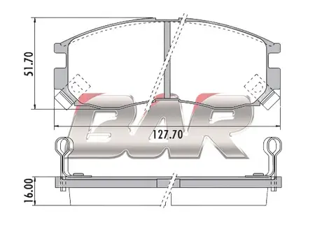 Juego de pastillas de freno- MITSUBISHI ECLIPSE-EXPO-MIRAGE/DODGE 90/