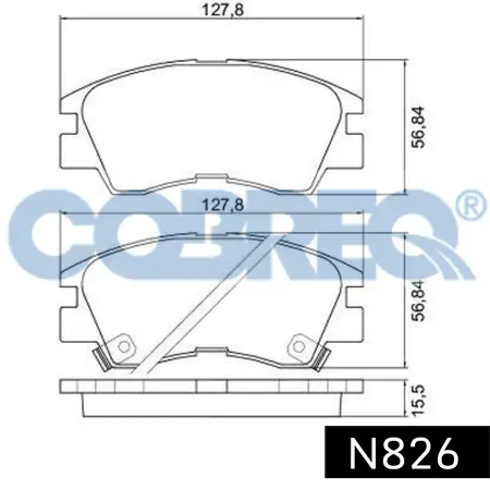 Juego de pastillas de freno- MITSUBISHI L 200-L 300-MONTERO 4 CIL. 90/94