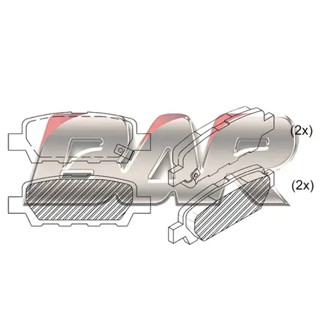 Juego de pastillas de freno- NISSAN 350/ALTIM/MAXIM/MURAN/QUEST/X-TRAIL 02/