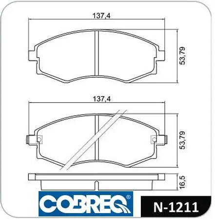 Juego de pastillas de freno- NISSAN BLUEBIRD/HYUNDAI ACCENT-ELANTRA 92/