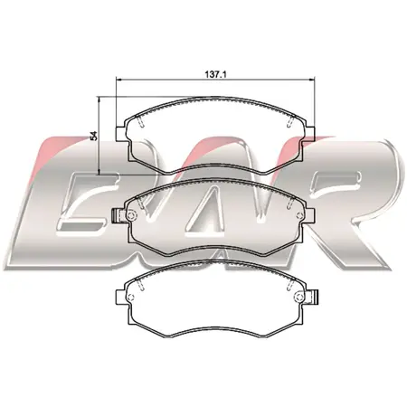 Juego de pastillas de freno- NISSAN BLUEBIRD/HYUNDAI ACCENT-ELANTRA 92/