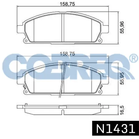 Juego de pastillas de freno- NISSAN PATHFINDER V6(NUEVO MODEL)/INFINITY 96/ Del