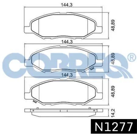 Juego de pastillas de freno- NISSANTIIDA 1.6 - 1.8 08/