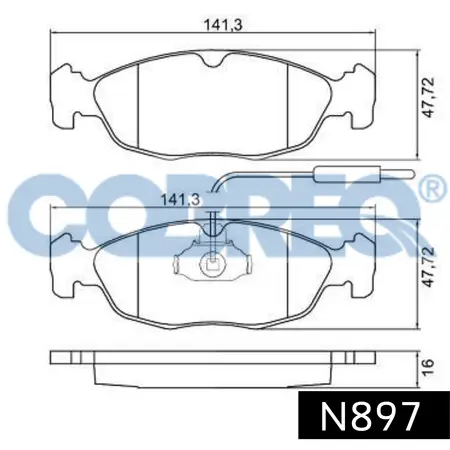 Juego de pastillas de freno- PEUGEOT 106-306/ CITROEN 94/98
