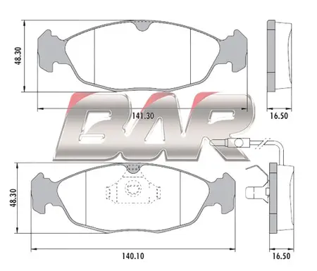 Juego de pastillas de freno- PEUGEOT 106-306/ CITROEN 94/98
