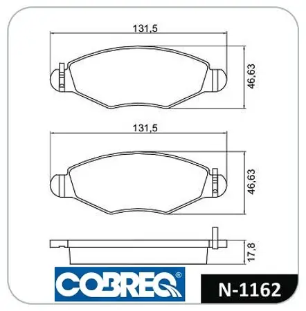 Juego de pastillas de freno- PEUGEOT 206 1.6-306 1.4-XSARA 1.4 2000/