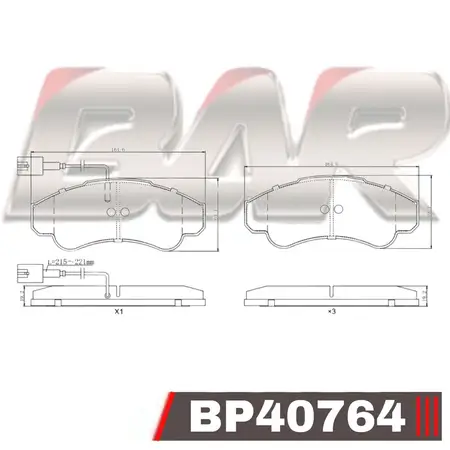 Juego de pastillas de freno- PEUGEOT Boxer I/FIAT Ducato/CITROEN Jumper 02/