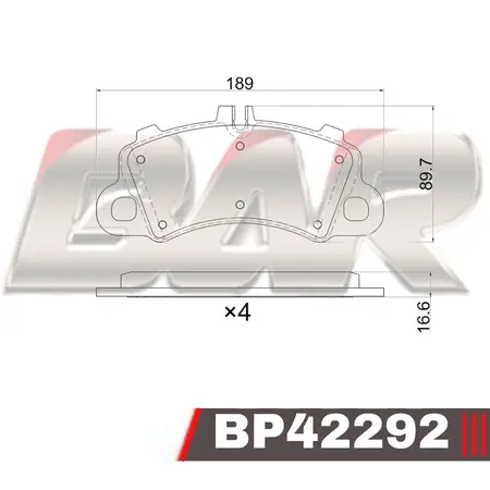 Juego de pastillas de freno- PORSCHE -Cayenne