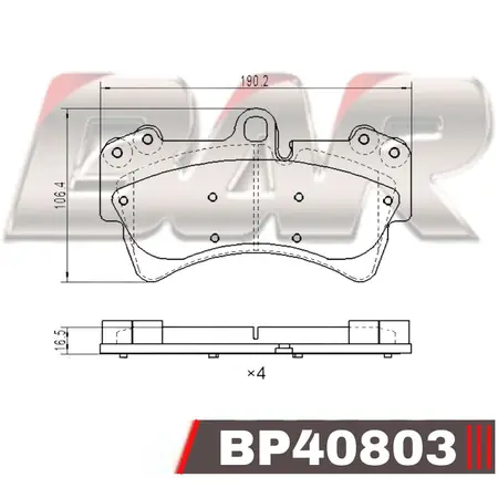 Juego de pastillas de freno- PORSCHE Cayenne/VW Touareg 02/