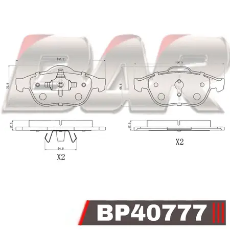 Juego de pastillas de freno- RENAULT LAGUNA I - VEL SATIS 01/
