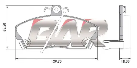 Juego de pastillas de freno- ROVER 216 TODOS / GAZ GAZELLE ( CAMION)/MG 90/99