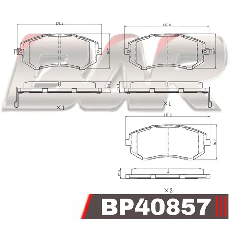 Juego de pastillas de freno- SAAB 9-2X / SUBARU Impreza-Legacy 03/