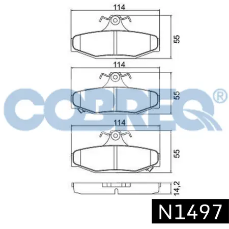 Juego de pastillas de freno- SSANG YONG MUSSO- NEW KORANDO 97/