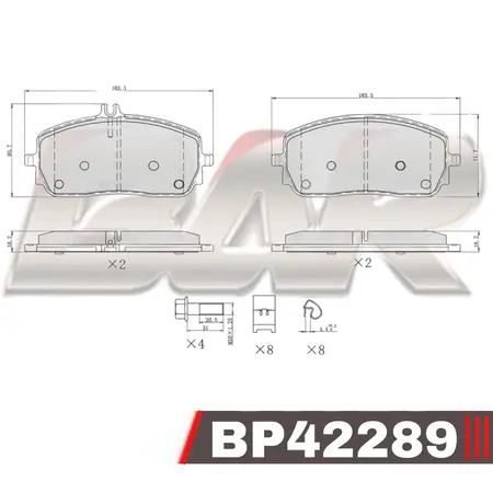 Juego de pastillas de freno- SUBARU -FORESTER Varios modelos 2018/…