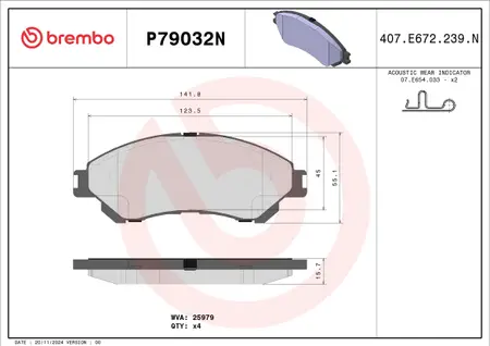 Juego de pastillas de freno- SUZUKI