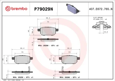 Juego de pastillas de freno- SUZUKI SWIFT 2010/…