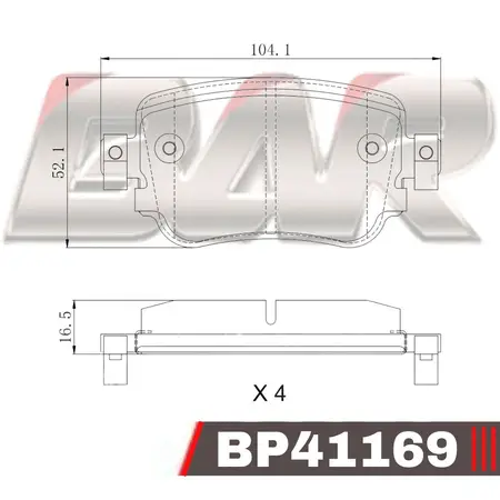 Juego de pastillas de freno- TOYOTA -ETIOS 1.3 - 1.5 XLS 2012/