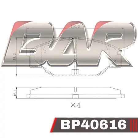 Juego de pastillas de freno- TOYOTA HILUX PICK UP 4X4-HILUX PICK UP 90/94