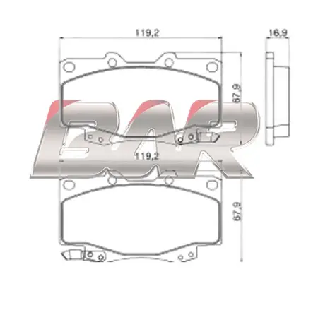 Juego de pastillas de freno- TOYOTA HILUX - TACOMA