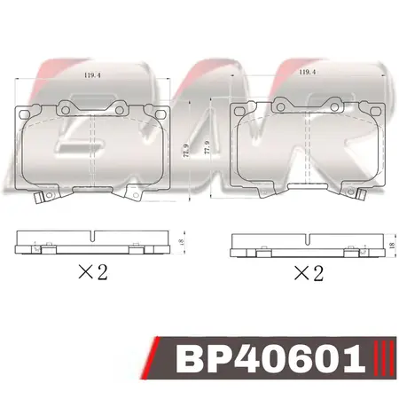 Juego de pastillas de freno- TOYOTA LAND CRUSIER- 98/