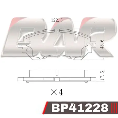 Juego de pastillas de freno- TOYOTA YARIS 1.5 ( Tailandes ) 2013 ->